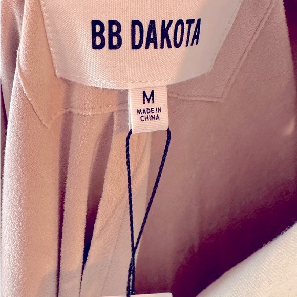 NWT BB Dakota Blush Pink faux suede open front jacket New from Nordstrom. Medium - Picture 8 of 8